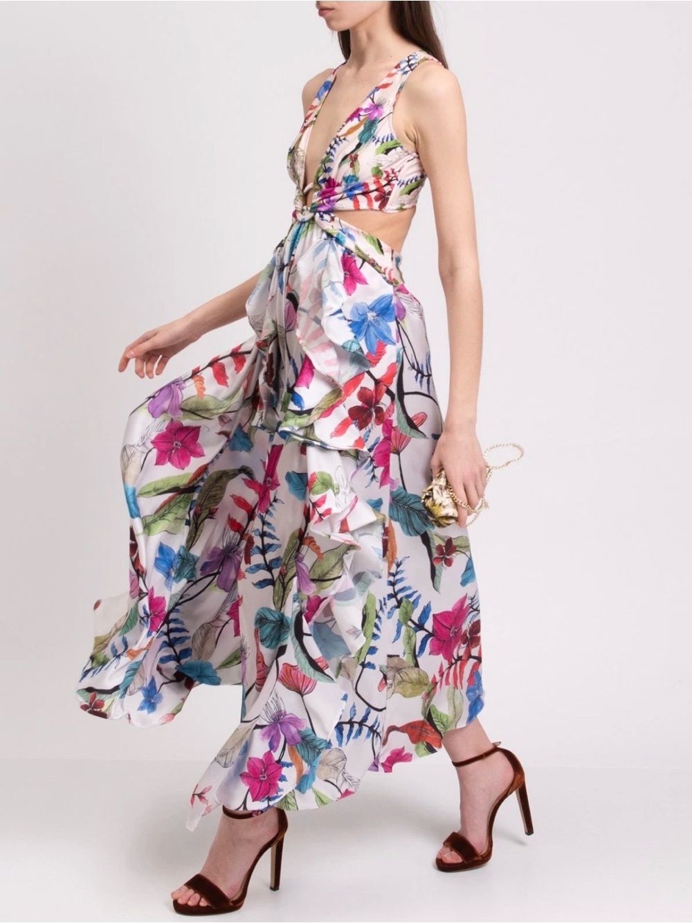 NWT PatBO Zamia Floral Maxi Dress- small - Picture 2 of 7